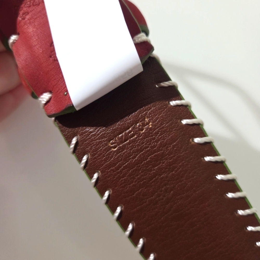 Robert Graham - Oxblood Griffith Leather Belt Size 34 - Picture 12 of 12